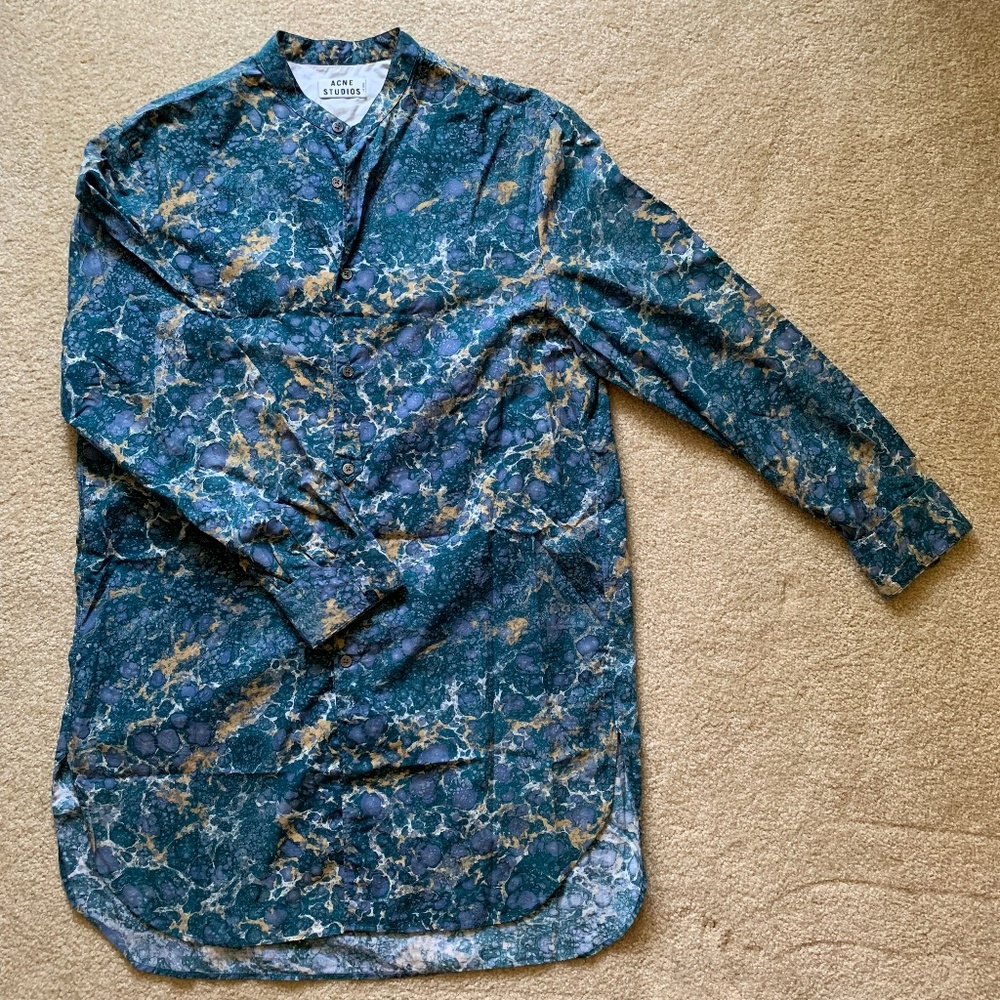 2013 Acne Mens Marble Long Shirt